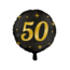 Paper Dreams Folieballon - 50 jaar - Zwart / goud - 46cm - Zonder vulling