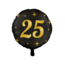 Paper Dreams Folieballon - 25 jaar - Zwart / goud - 46cm - Zonder vulling