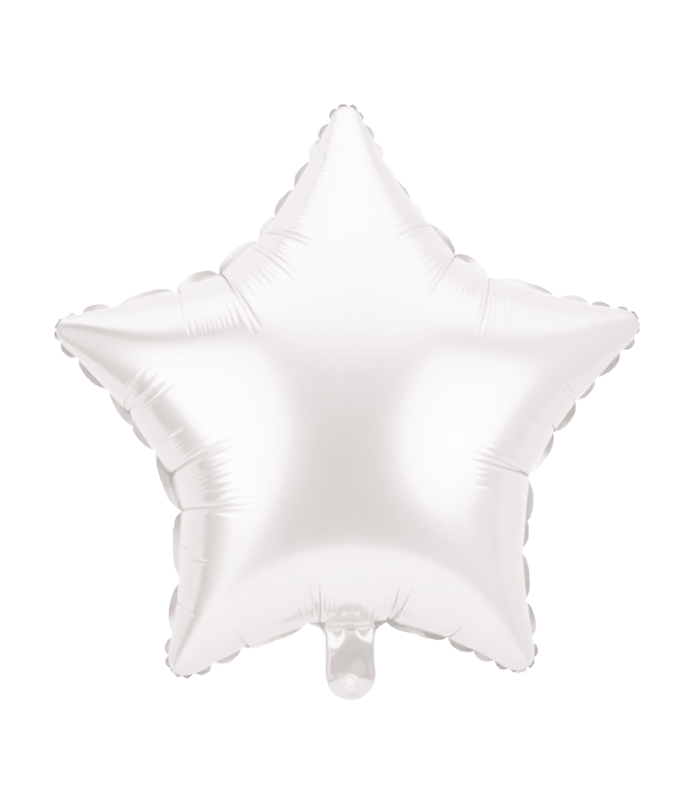 Folieballon - Ster - wit - 46cm