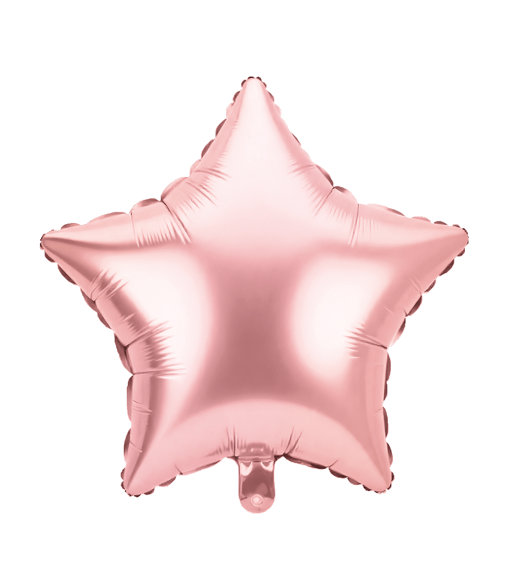 Folieballon - Ster - Roségoud - 46cm