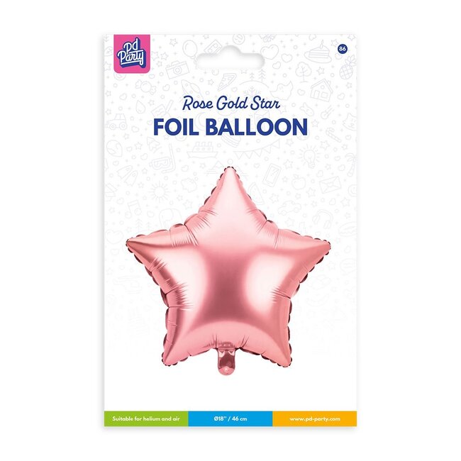 Paper Dreams Folieballon - Ster - Roségoud - 46cm