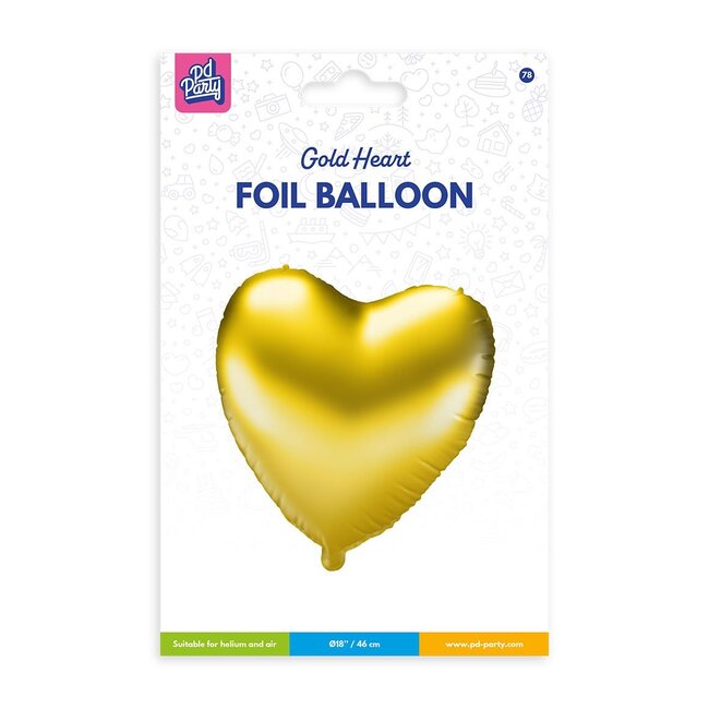 Paper Dreams Folieballon - Hart - Goud - 46cm