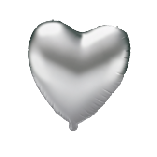 Paper Dreams Folieballon - Hart - Zilver - 46cm