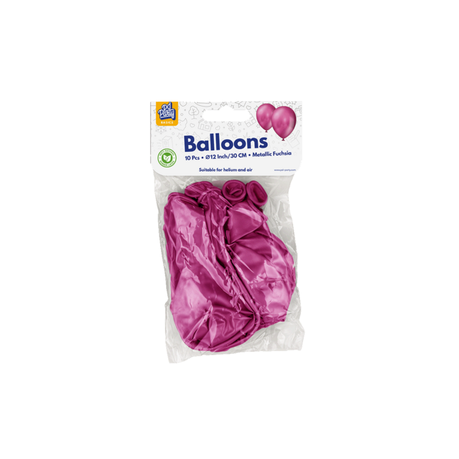 Paper Dreams Ballonnen - Metallic fuchsia / hardroze - 30cm - 10st.