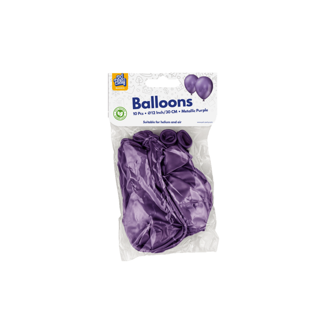 Paper Dreams Ballonnen - Metallic paars - 30cm - 10st.