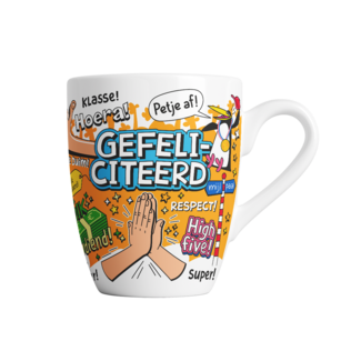 Paper Dreams Mok - Cartoonmok - Gefeliciteerd - Petje af