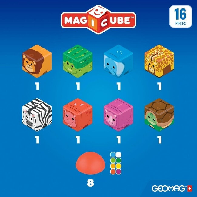 Geomag Geomag - Magicube - Magnetische blokken - Safari - 16dlg.