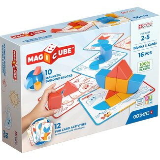 Geomag Geomag - Magicube - Magnetische blokken - Vormen en kaarten - 16dlg.