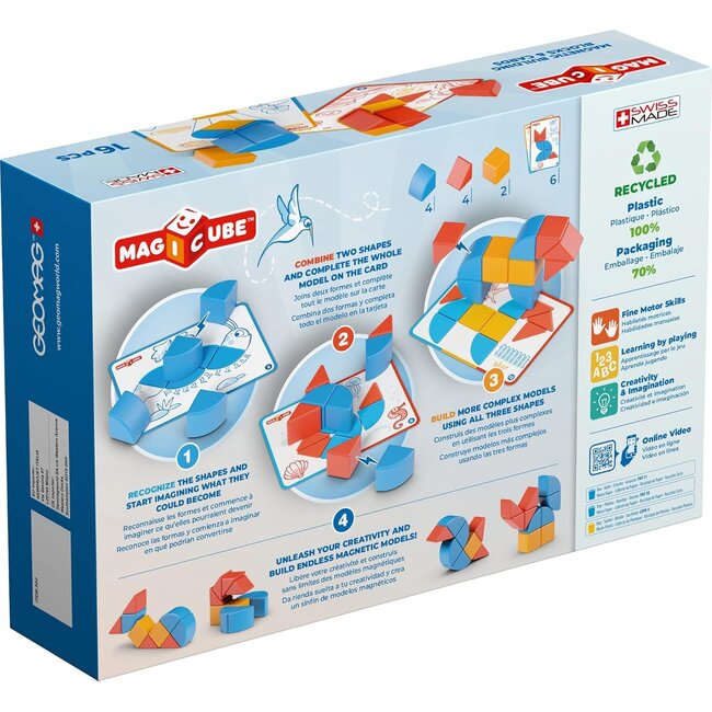 Geomag Geomag - Magicube - Magnetische blokken - Vormen en kaarten - 16dlg.