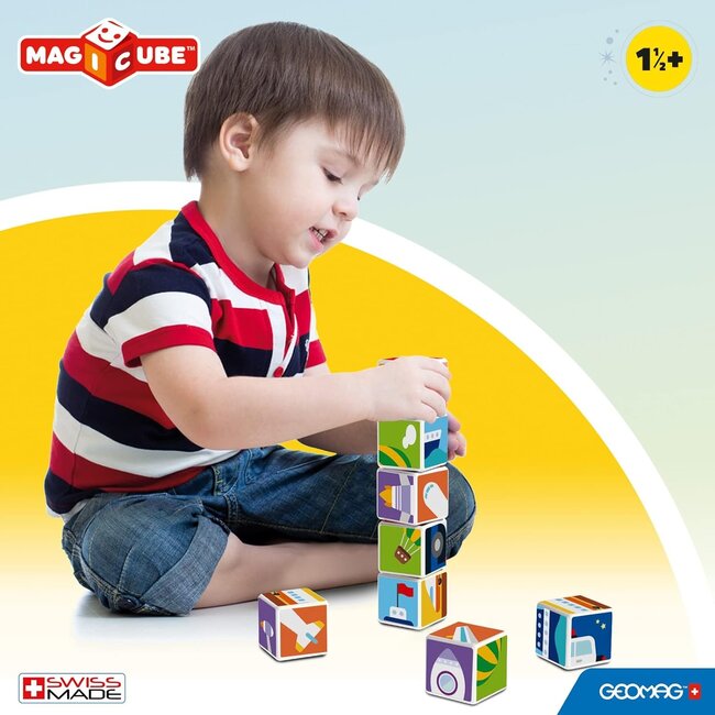 Geomag Geomag - Magicube - Magnetische blokken - Transport en kaarten - 7dlg.