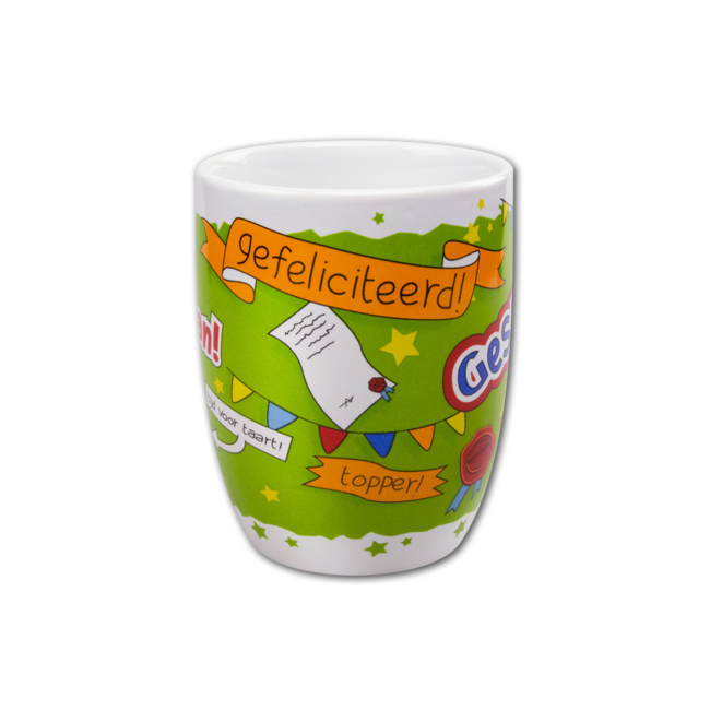 Paper Dreams Mok - Cartoon - Geslaagd, goed gedaan - Groen