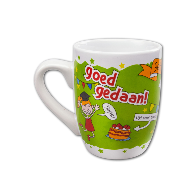 Paper Dreams Mok - Cartoon - Geslaagd, goed gedaan - Groen