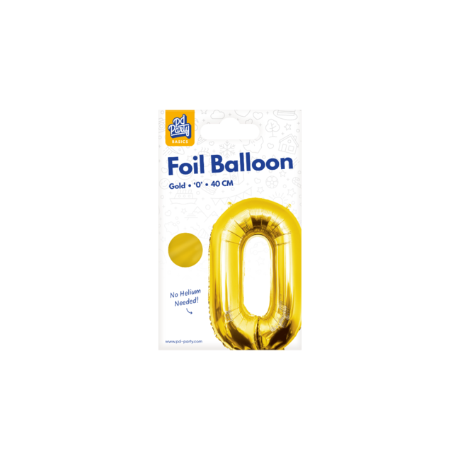 Paper Dreams Folieballon - 0 jaar - Goud - 40cm - Niet geschikt voor helium