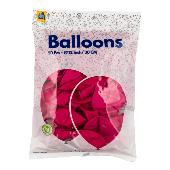 Paper Dreams Ballonnen - Hard roze / fuchsia - 30cm - 50st.