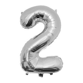 Paper Dreams Folieballon - 2 jaar - Zilver - 86cm - Zonder vulling