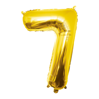 Paper Dreams Folieballon - 7 jaar - Goud - 86cm - Zonder vulling