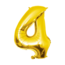 Paper Dreams Folieballon - 4 jaar - Goud - 86cm - Zonder vulling