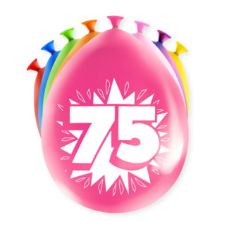 Paper Dreams Ballonnen - 75 jaar - 30cm - 8st.