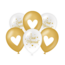 Paper Dreams Ballonnen - Just married - Goud / wit - 30cm - 6st.