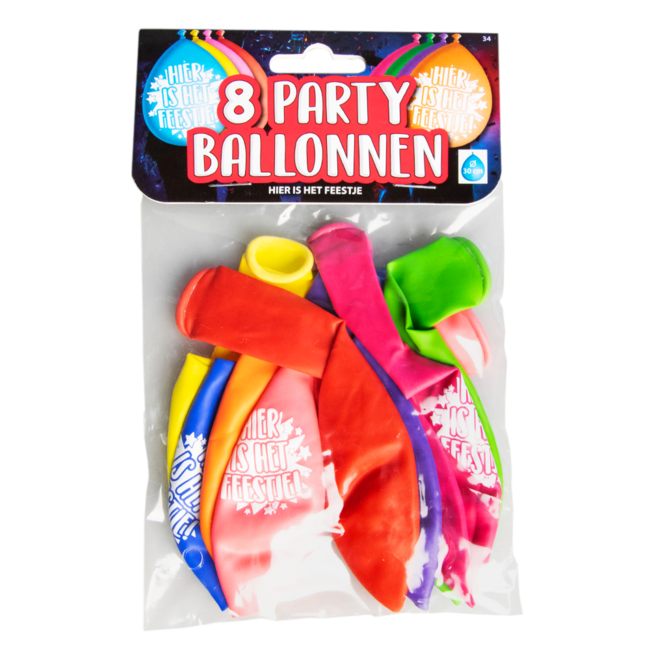 Paper Dreams Ballonnen - Hier is het feestje! - 30cm - 8st.