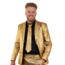 PartyXplosion Kostuum - Goud - Colbert, broek & stropdas - Maat 56