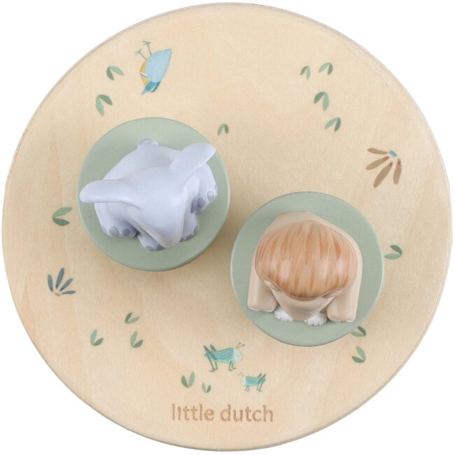 Little Dutch Muziekdoosje - Draaiende leeuw en olifant - Safari