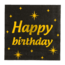 Paper Dreams Servetten - Happy Birthday - Goud, zwart - 33x33cm - 16st.