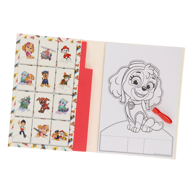 Twisk Prikblok - Paw Patrol - Roze - Priklap & prikpen - 1st.