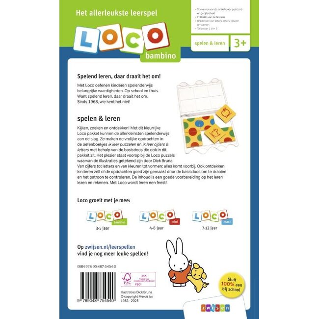 Loco Leerspellen Loco Bambino - Pakket - Nijntje, spelen en leren - 3-5 Jaar