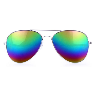 PartyXplosion Bril - Piloot - Regenboog
