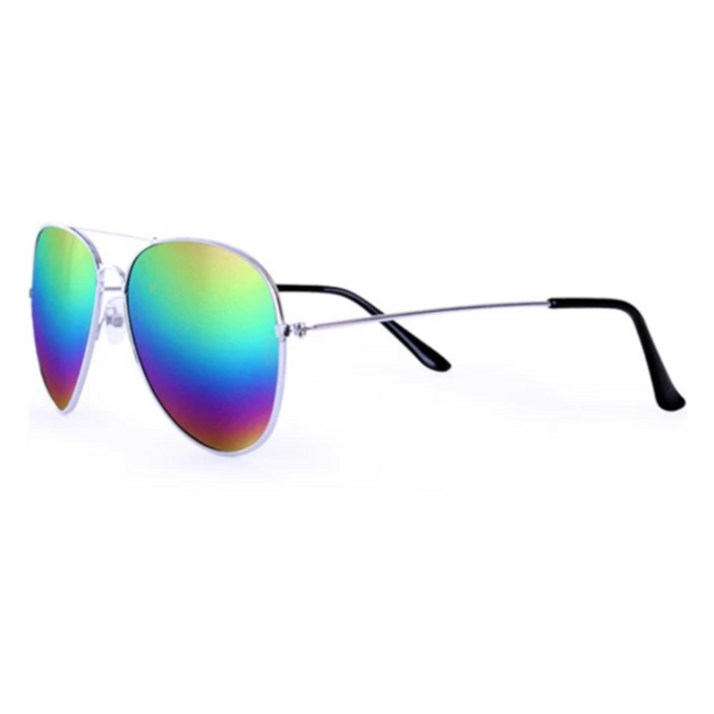 PartyXplosion Bril - Piloot - Regenboog