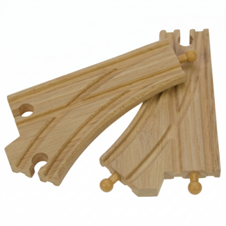 BigJigs Rails - Gebogen splitsingen - 2st.