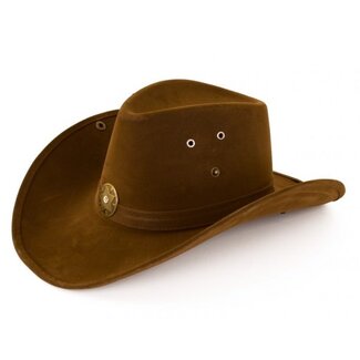 PartyXplosion Hoed - Bruin - Cowboy - Luxe