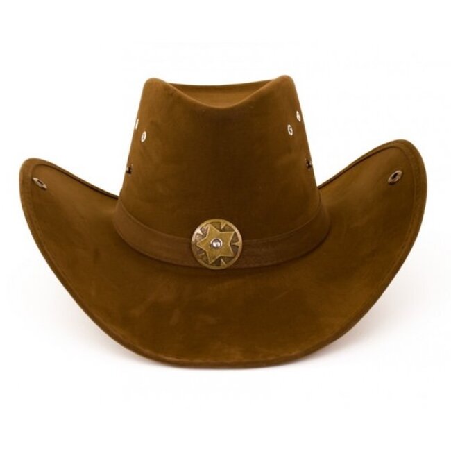 PartyXplosion Hoed - Bruin - Cowboy - Luxe