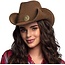 PartyXplosion Hoed - Bruin - Cowboy - Luxe