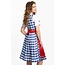 Partychimp Kostuum - Dirndl - Jurk - Stefanie - Blauw, rood - XL