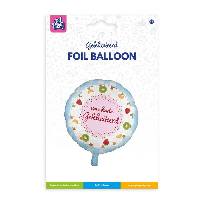 Paper Dreams Folieballon - Van harte gefeliciteerd - 46cm - Zonder vulling