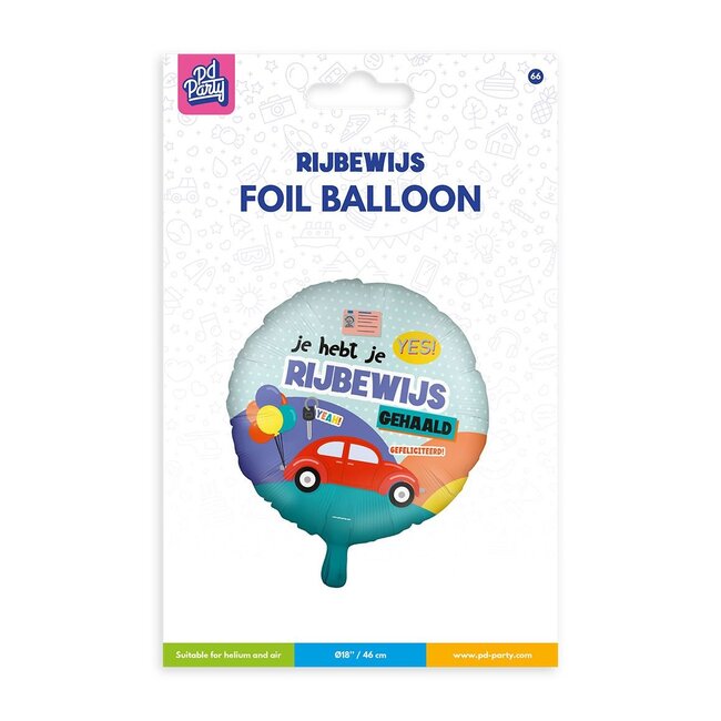 Paper Dreams Folieballon - Je hebt je Rijbewijs - 46cm - Zonder vulling