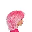 PartyXplosion Pruik - Neon roze - Suikerspin
