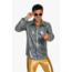 Partychimp Shirt - Disco - Zilver - Glanzend - XXL