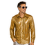 Partychimp Shirt - Disco - Goud - Glanzend - S