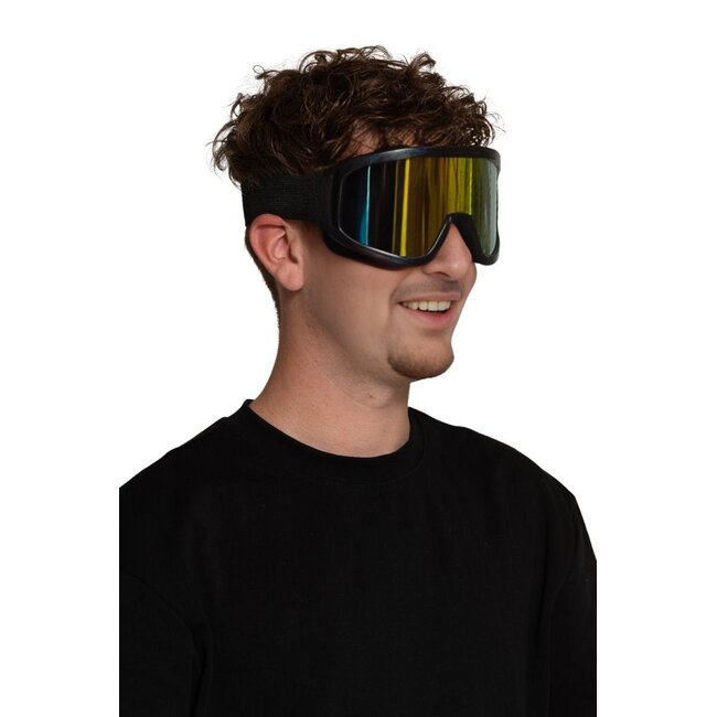 Partychimp Bril - Skibril - Zwart - Voor volwassenen