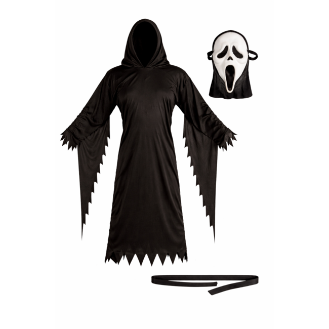 Partychimp Kostuum - Ghost face - Inclusief masker - Licentie - XL / XXL