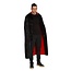 Partychimp Kostuum - Cape - Met capuchon - Zwart rood - Luxe - One size