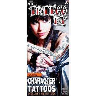 Partychimp Tattoo - Biker - Outlaw - Inhoud 13 stuks