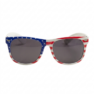 Partychimp Bril - USA, Amerika - Donker glas