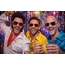 Partychimp Bril - Elvis - Goud - Donker glas - Met bakkebaarden
