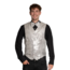 Partychimp Gilet & vlinderstrik - Disco - Zilver - Glanzend - XXL