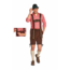 Partychimp Lederhose - Johann - Bruin - Kort - Verstelbare bretels - S