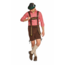 Partychimp Lederhose - Johann - Bruin - Kort - Verstelbare bretels - S